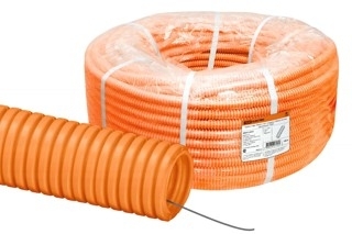 TDM ELECTRIC SQ0413-0015 Труба гофр.ПНД d 40 с зондом (25 м) легкая оранжевая TDM